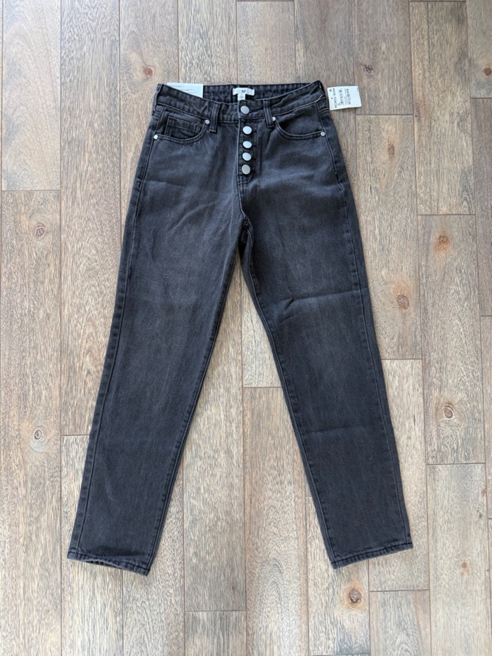High Rise Black Jeans 25